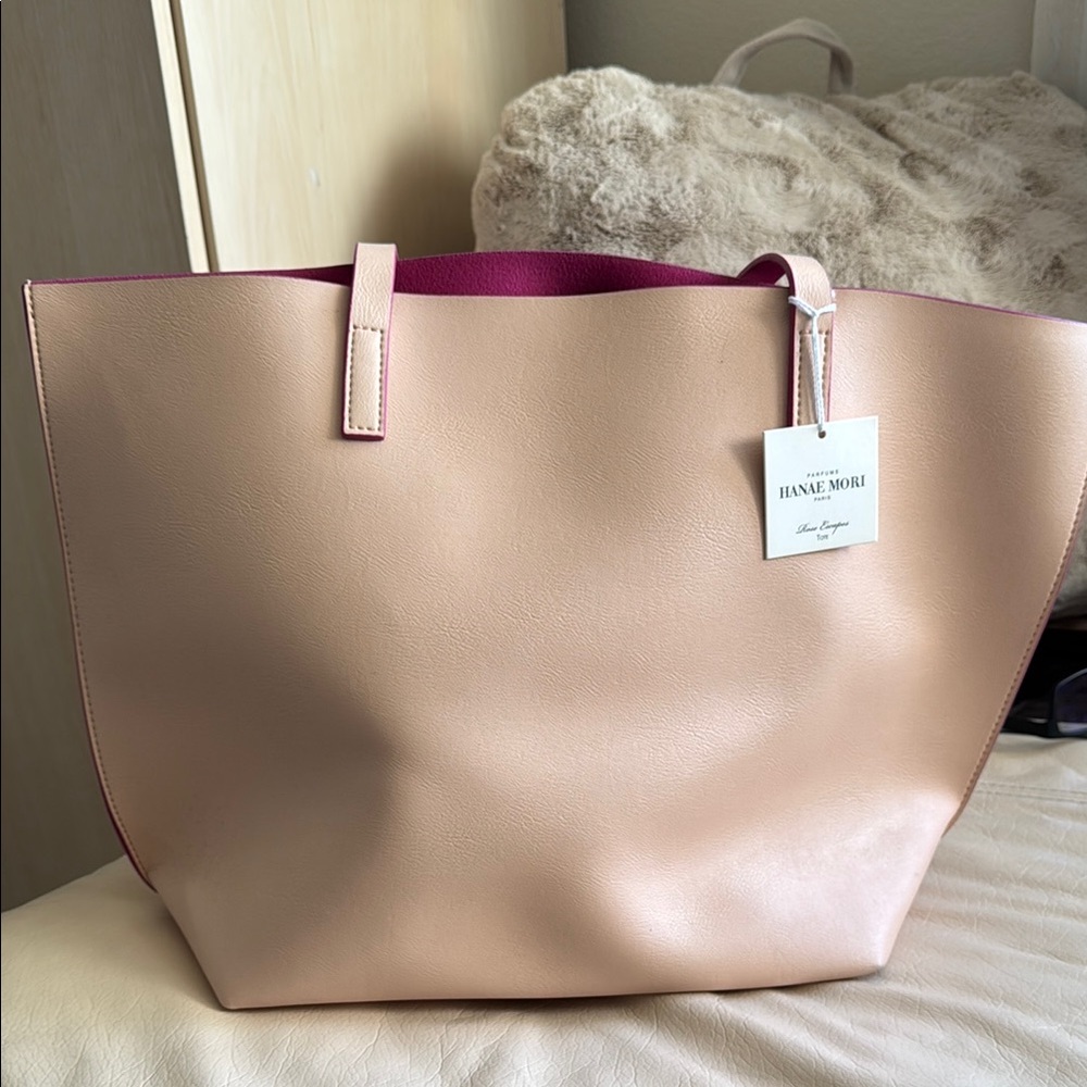 Hanae Mori Pink Tote Bag